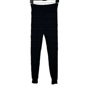 Nightcap pants Womens size 1 XS Mid Rise Lace skinny black sheer Msrp $187